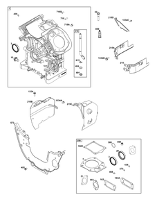 Cylinder Group Diagram and Parts List for 543477-3324-H7 400000 - 699999 Briggs and Stratton Engine